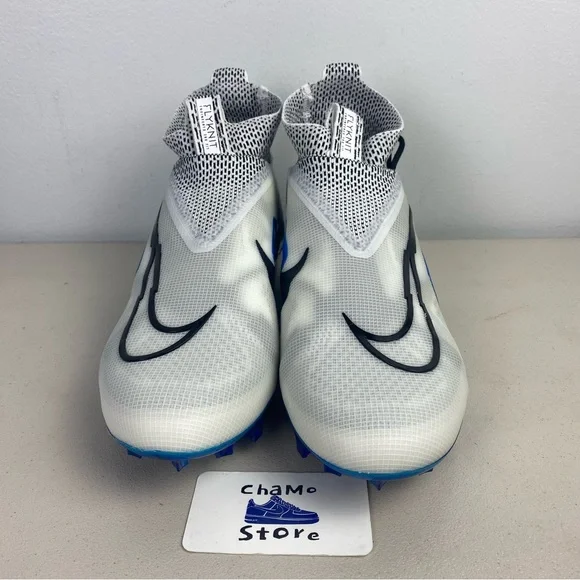 Nike Alpha Menace Elite 3 White Blue Football Cleats CT6648-101 Men's Size - Picture 2 of 11